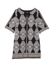 Karina Keyhole 3/4 Sleeve Shift Dress - thumbnail