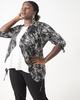 Nancy Printed Open-Front Cardigan - thumbnail