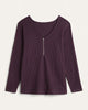 Abigail Zipper-Front Ribbed Top - thumbnail