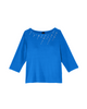 Leighton Boat Neck Tee with Grommet Details - thumbnail