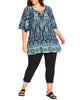 Luciana Pleated Border Tunic - thumbnail