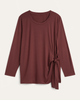 Ezra Long-Sleeve Side-Knot Tee - thumbnail