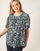 Kelsey Printed Peasant Blouse - thumbnail