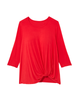 Ryan Long Sleeve Side Twist Top - thumbnail