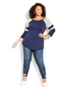 Raglan-Sleeve Colorblocked Tee - thumbnail