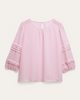 Rhiannon Pleated Sleeve Peasant Blouse - thumbnail