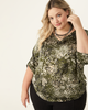 Gloria Satin Three Quarter Sleeve Blouse - thumbnail