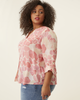 Leanne Button-Front Tie-Hem Top - thumbnail