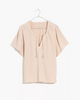 Pointelle Tie-Neck Tunic Top - thumbnail