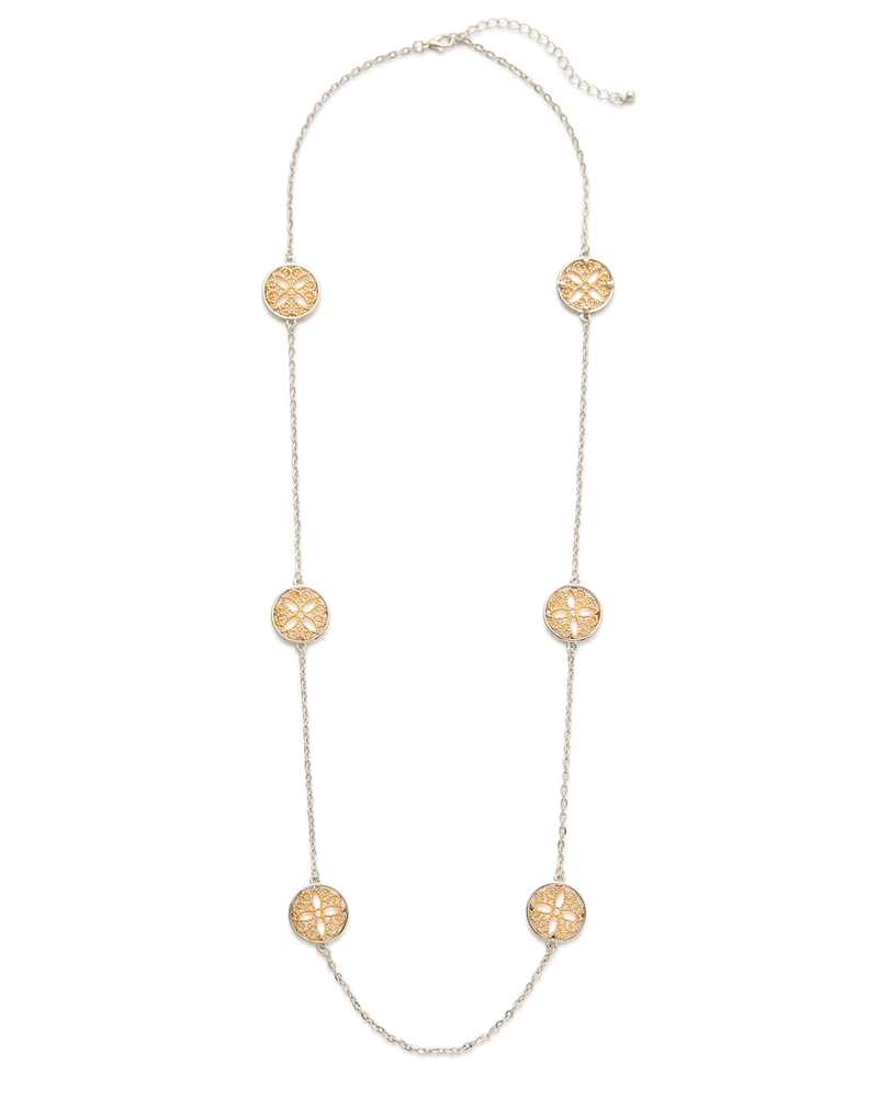 Naha Filigree Clover Necklace | Silver / Gold