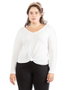 Cleo Lace Trim Knit Top - thumbnail