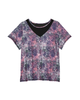 Moonflower Tee with Mesh V-Neck - thumbnail