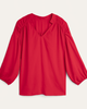 Simone Ruched-Sleeve Blouse - thumbnail