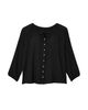 Lorraine Long Sleeve Woven Peasant Blouse - thumbnail