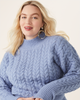 Dominique Cable-Knit Mock-Neck Sweater - thumbnail