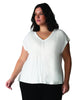 Jalena V-Neck Waffle Top - thumbnail
