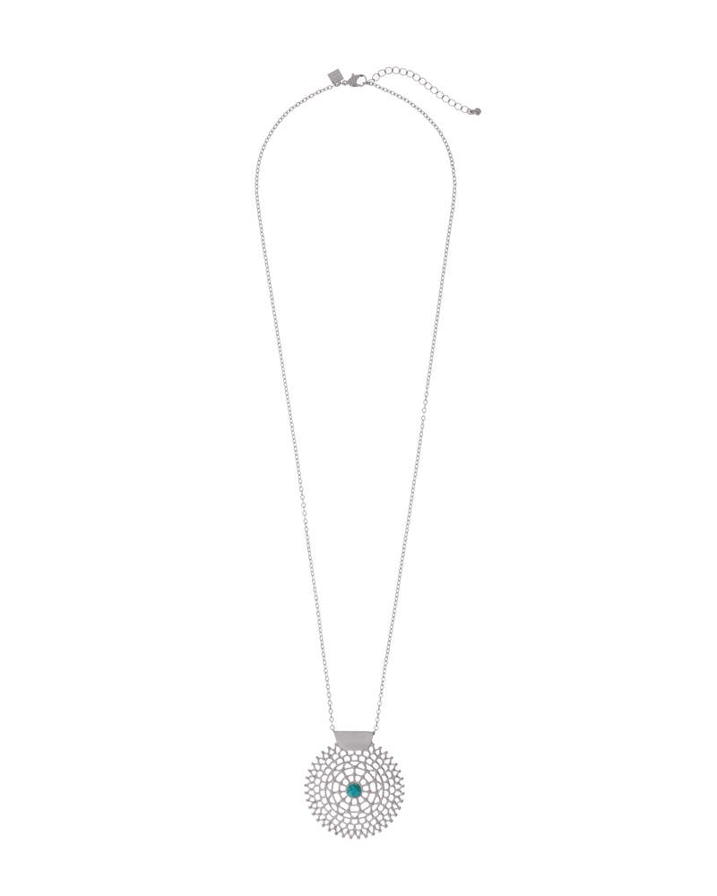Mari Webbed Circle Necklace | Silver