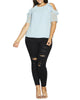Ella Dobby Sleeve Top - thumbnail