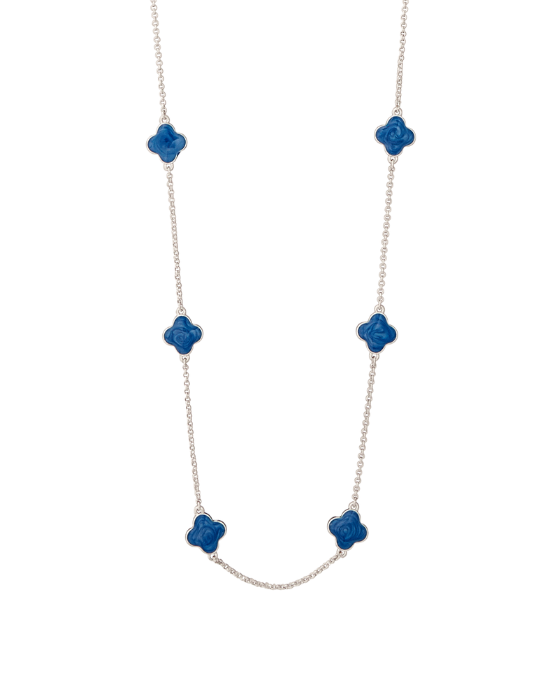 Kleo Necklace | Silver / Royal Blue