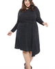 Celeste Long Sleeve Drape-Front Dress - thumbnail