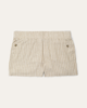 Delaney Pull On Striped Linen Short - thumbnail
