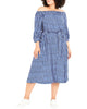 Lucine Off The Shoulder Gingham Print Dress - thumbnail