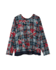 Zora Long Sleeve Sweater with Contrast Woven Trim - thumbnail
