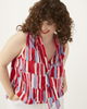 Fatima Tie-Neck Sleeveless Blouse - thumbnail
