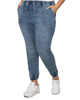 Jackie High Waisted Denim Jogger - thumbnail