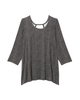 Deny 3/4 Sleeve Scoop Neck Top with Cut-Out Back - thumbnail