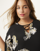 Veronica Paisley-Print Lace-Up Dress - thumbnail