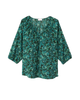 Jade 3/4 Sleeve Smocked Blouse - thumbnail