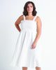 Alia Smocked Eyelet Midi Dress - thumbnail