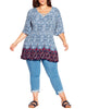 Luciana Pleated Border Tunic - thumbnail
