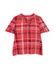 Galina Short Ruffle Sleeve and Neck Blouse - thumbnail