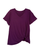 Jasmine Knotted VNeck Tee - thumbnail