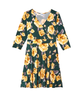 Florence 3/4 Sleeve Surplice Dress - thumbnail