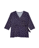 Randi Short Sleeve Faux Wrap Knit Peplum Top - thumbnail