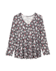 Dianne Long Sleeve Lace Up Arm Blouse - thumbnail