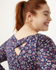 Marian Cross-Back Three-Quarter-Sleeve Top - thumbnail