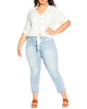 Cora Tropical Tie Front Top - thumbnail