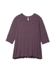 Stacey 3/4 Sleeve Split Back Tee - thumbnail