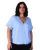 Halle V-Neck Henley Tee - thumbnail