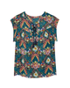 Catherine Cap Sleeve Blouse With Tie Front - thumbnail