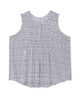 Honora Sleeveless Printed Blouse with Pleats - thumbnail