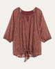 Delilah Printed Peasant Top - thumbnail