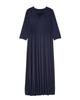 Pearland 3/4 Sleeve Cutout Neck Maxi Dress with Elastic Waist - thumbnail