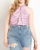 Zoe Printed Halter Blouse - thumbnail