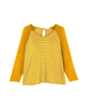 Tessie Long Sleeve Contrast Split Back Tee - thumbnail