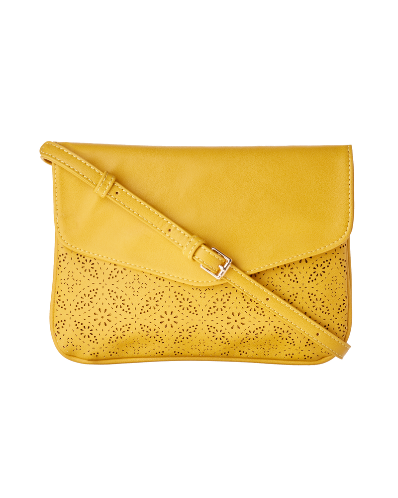 Mackenzie Perforated Bag | Yellow